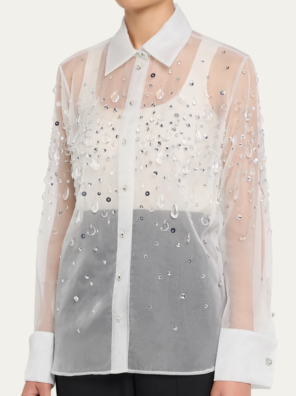 Retrofête Aubriella Embellished Shirt XS